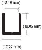 U-skinne sæt 10 mm U-skinne sæt 10 mm