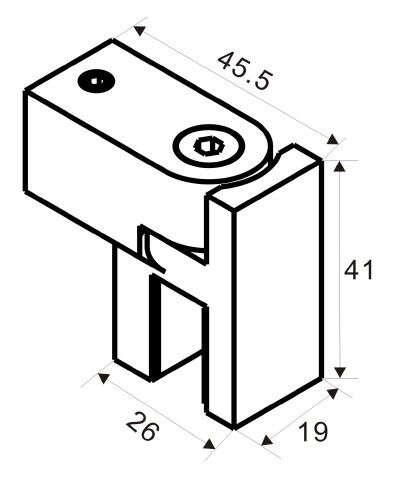 Svingbart glasbeslag Svingbart glasbeslag