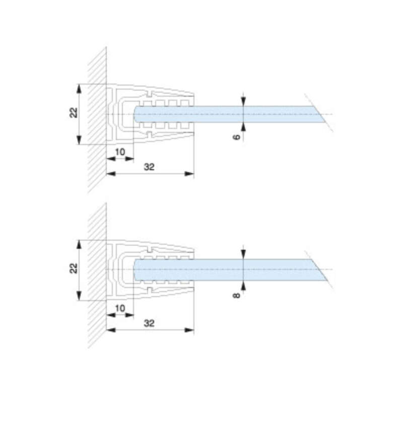 Vægprofil 6 mm Vægprofil 6 mm